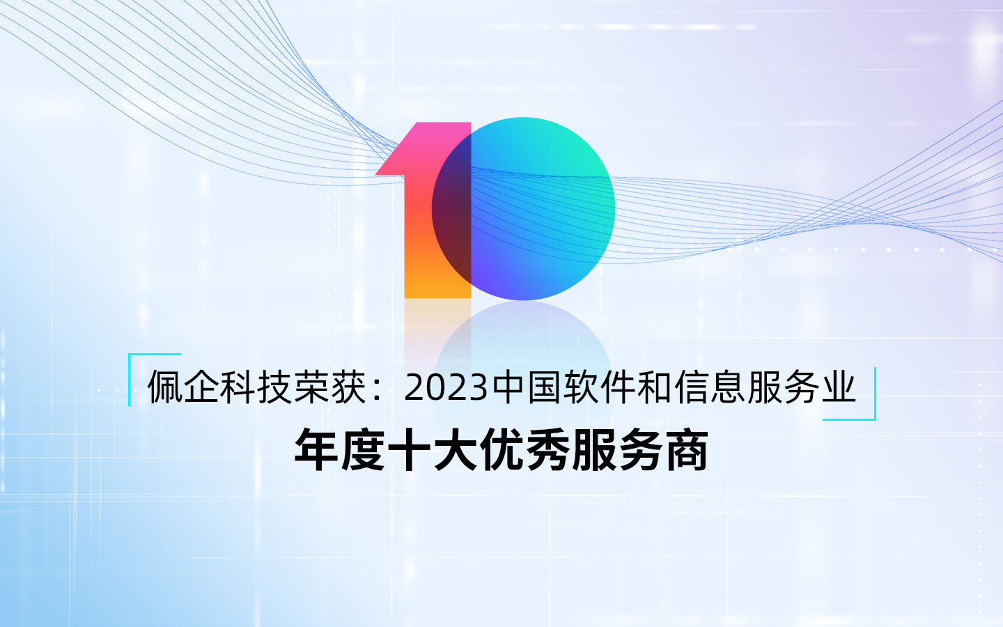 佩企信息荣获“中国软件和信息服务业年度十大优秀服务商”